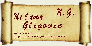 Milana Gligović vizit kartica